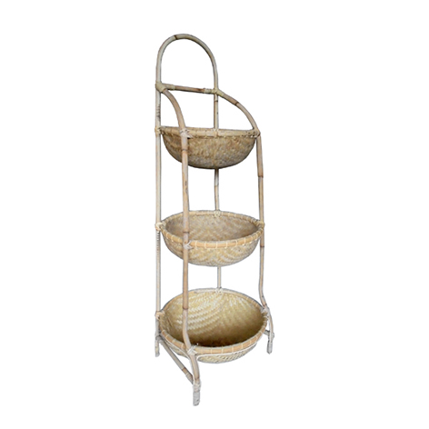 Woven Rattan Basket 3 Tier